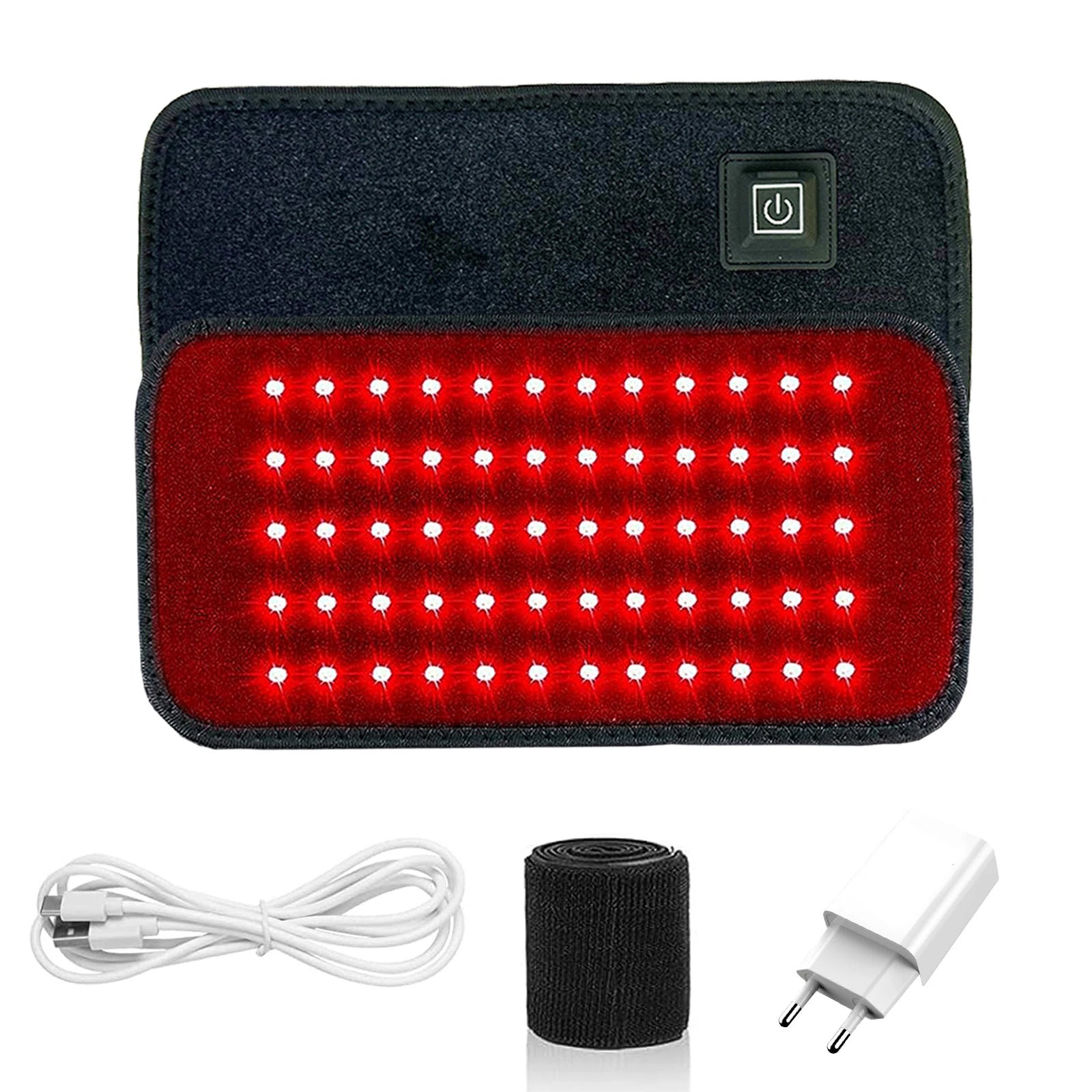 PAD USB COM TOMADA EU Cor Cinto de Fototerapia LED Vermelho e Infravermelho Para Corpo