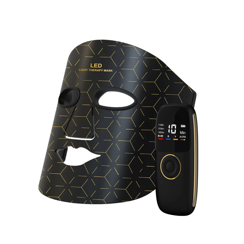 Máscara facial Cor Máscara Facial LED Infravermelha 3 Cores para Fototerapia