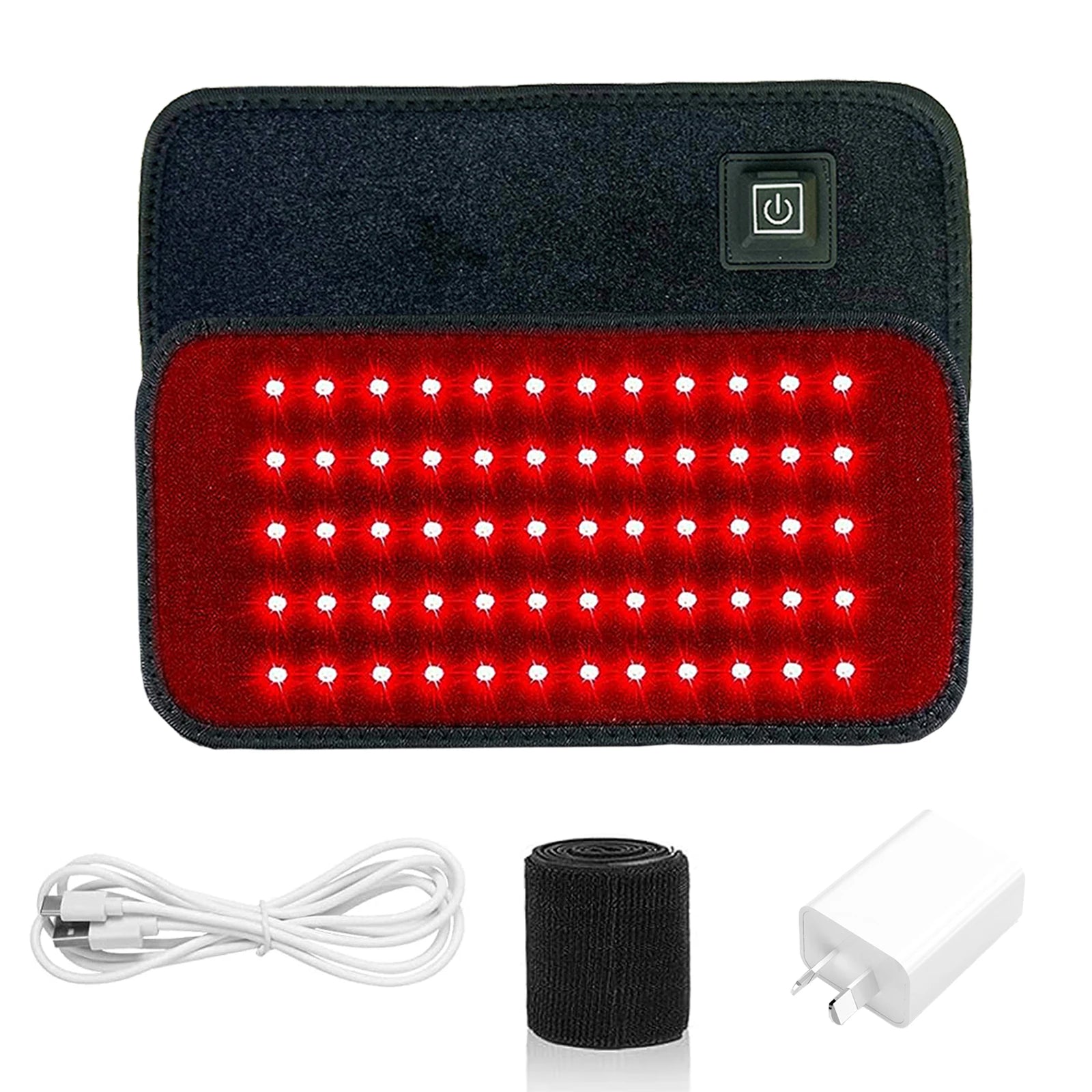 PAD USB COM TOMADA AU Cor Cinto de Fototerapia LED Vermelho e Infravermelho Para Corpo
