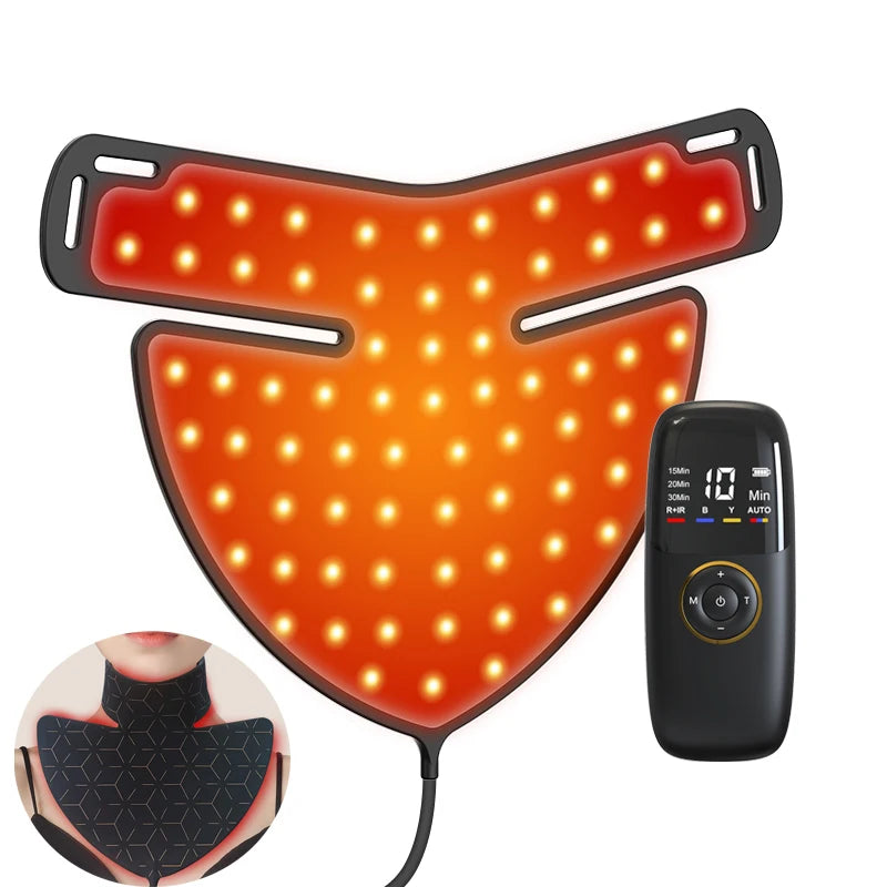 Máscara para o pescoço Cor Máscara Facial LED Infravermelha 3 Cores para Fototerapia