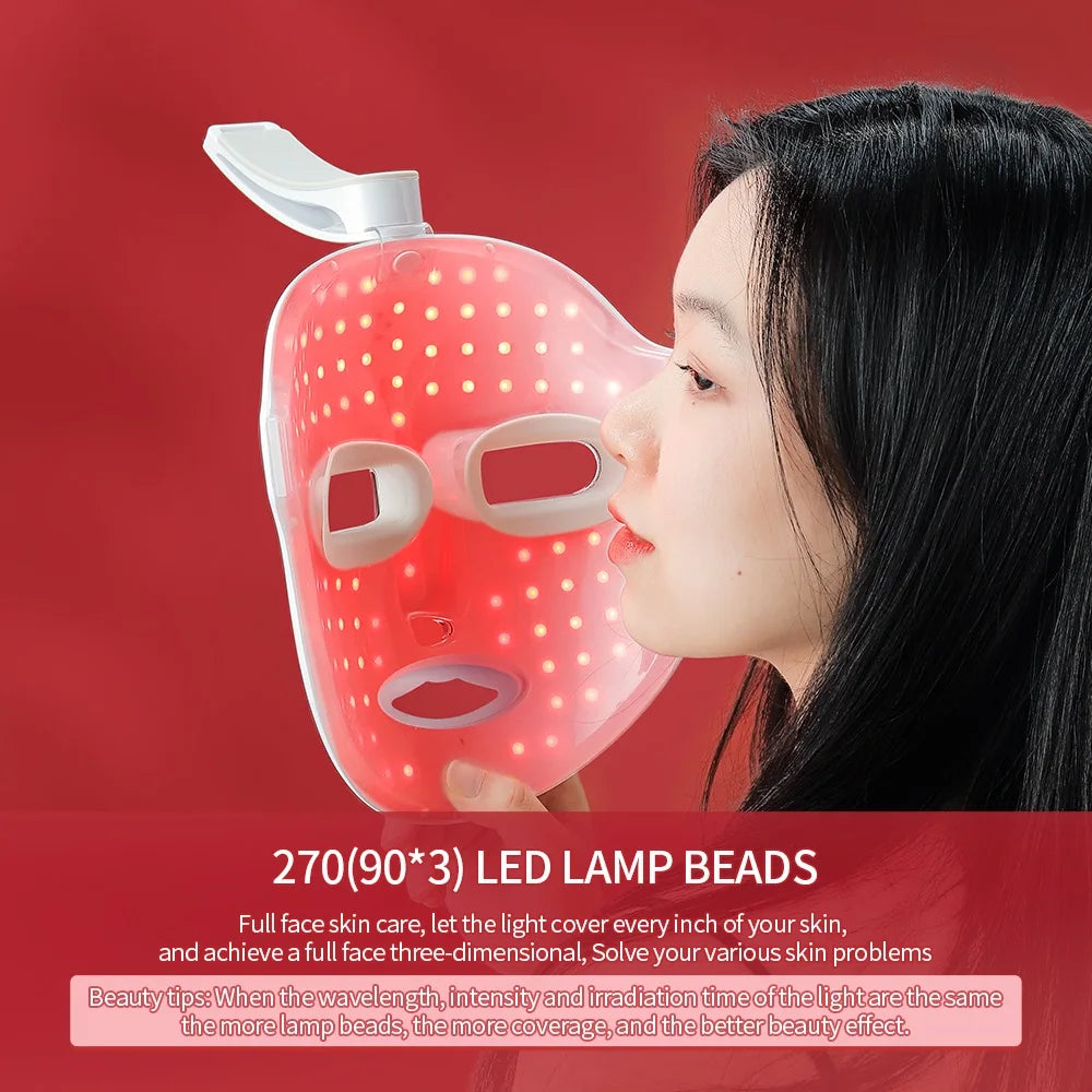 Máscara Facial LED 7 Cores Sem Fio – Rejuvenescimento